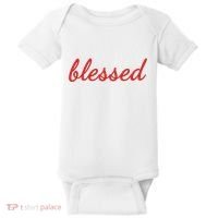 Blessed Red Christian Baby Bodysuit thumb 0