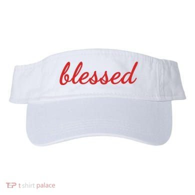 Blessed Red Christian Visor