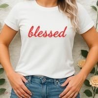 Blessed Red Christian Women's T-Shirt thumb 2