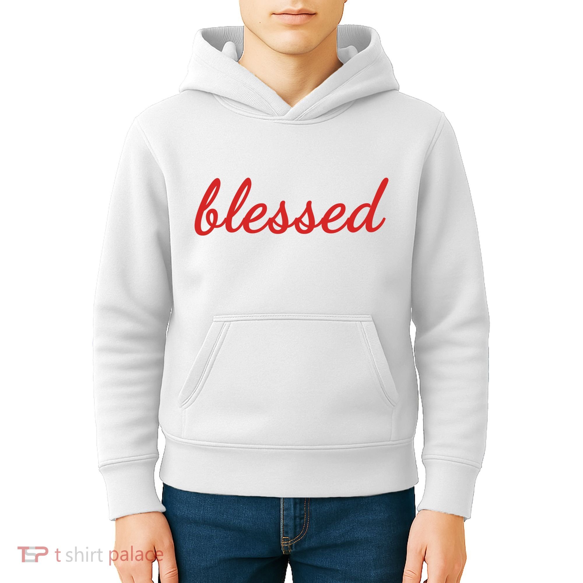 Blessed Red Christian Kids Hoodie
