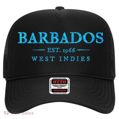 Barbados Retro Colorful Text Cruise Souvenir Hat