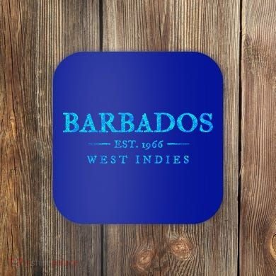 Barbados Retro Colorful Text Cruise Souvenir Coaster