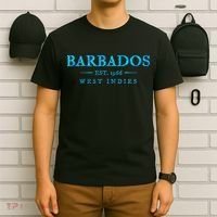 Barbados Retro Colorful Text Women Cruise Souvenir T-Shirt thumb 6
