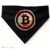 Bitcoin Retro Crypto USA-Made Doggie Bandana thumb 0