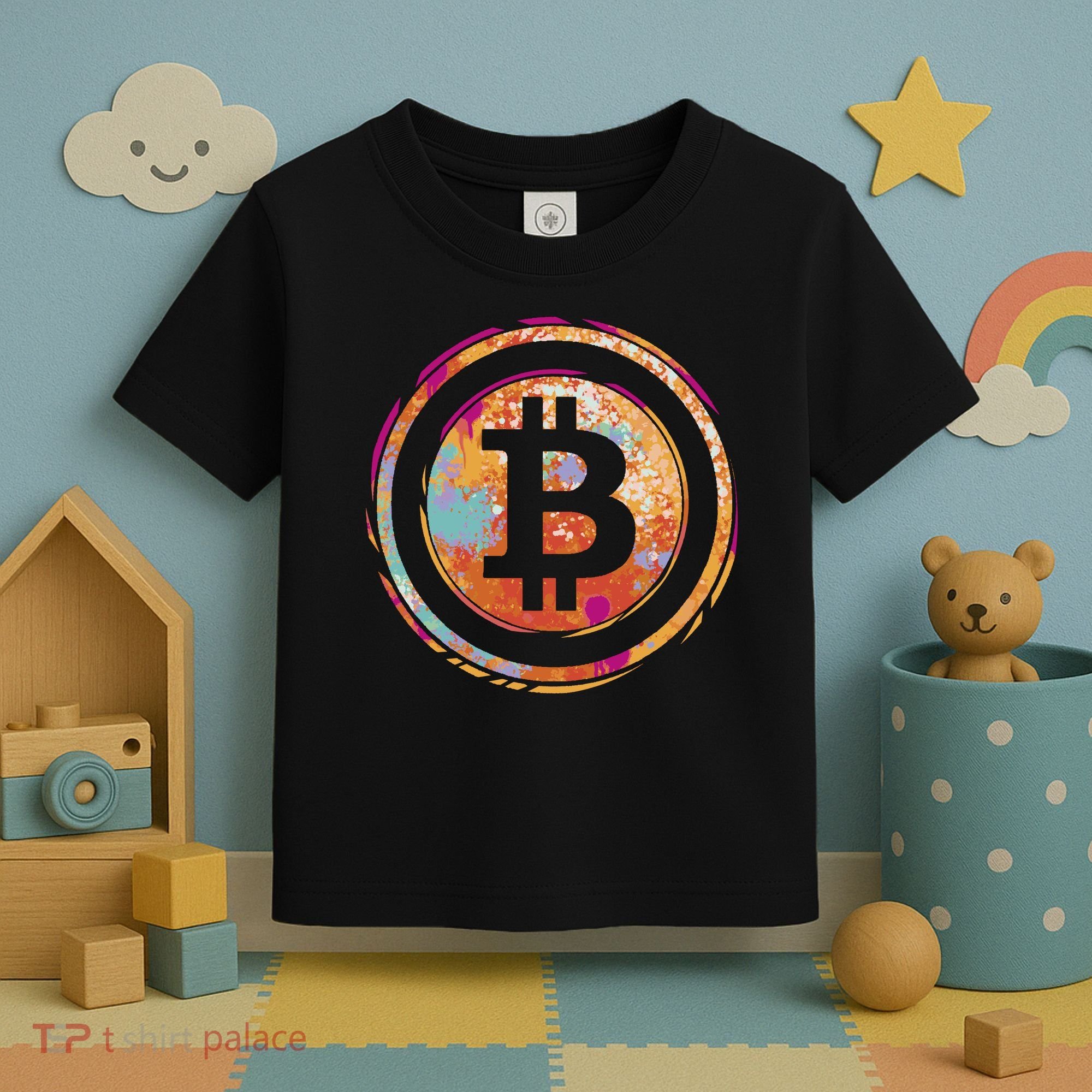 Bitcoin Retro Crypto Toddler T-Shirt