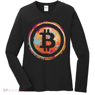 Bitcoin Retro Crypto Women's Long Sleeve Shirt
