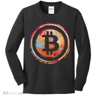 Bitcoin Retro Crypto Kids Long Sleeve Shirt