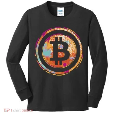 Bitcoin Retro Crypto Kids Long Sleeve Shirt