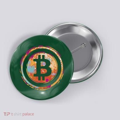Bitcoin Retro Crypto Button