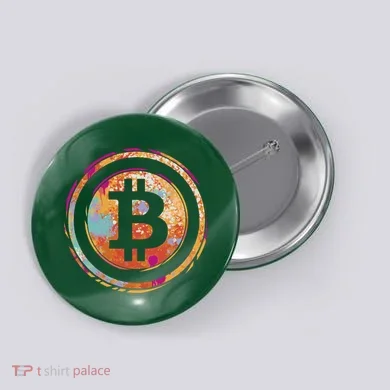 Bitcoin Retro Crypto Button