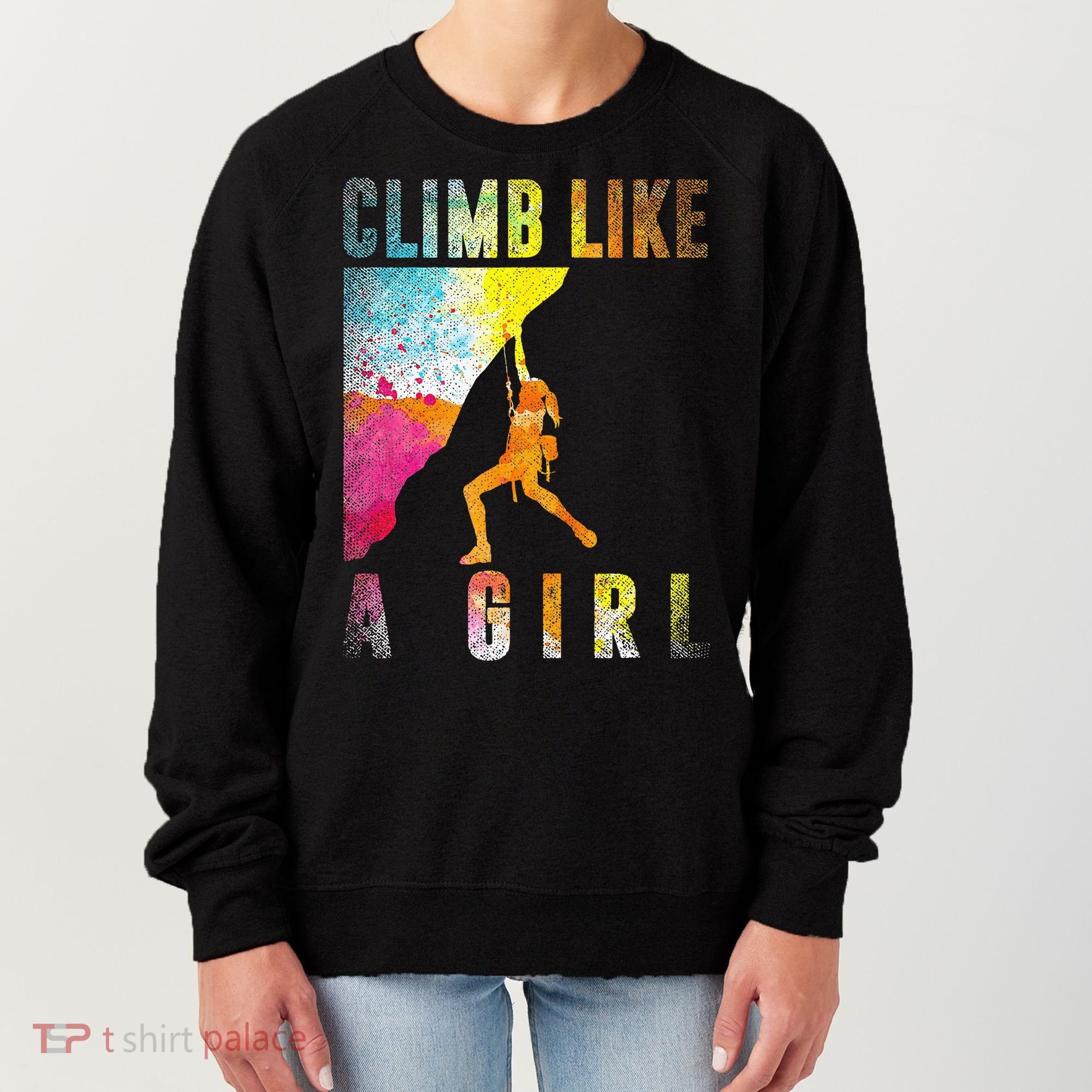Bouldering Rock Climber Women Kids Rock Climbing Women's Sweatshirt