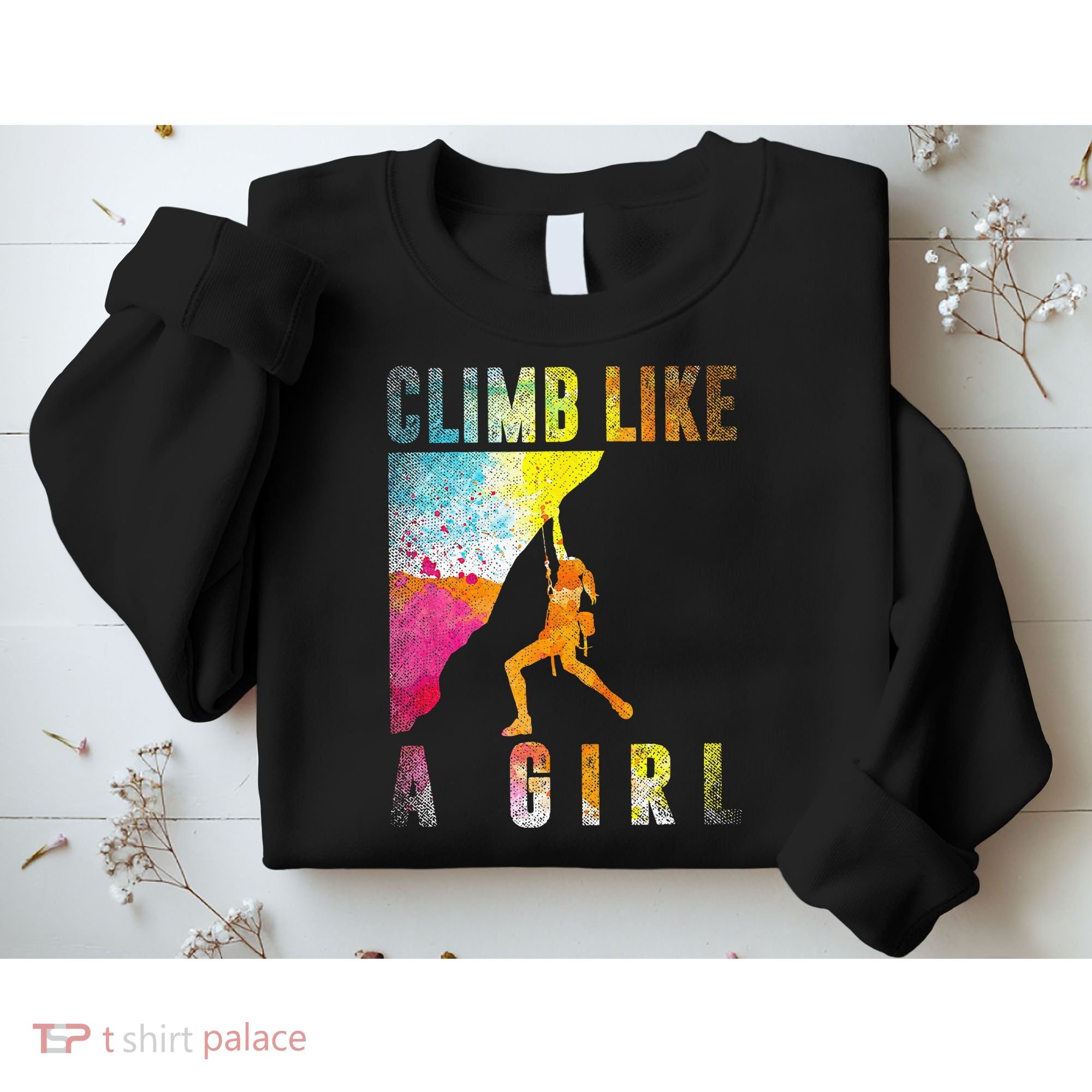 Bouldering Rock Climber Women Kids Rock Climbing Sweatshirt