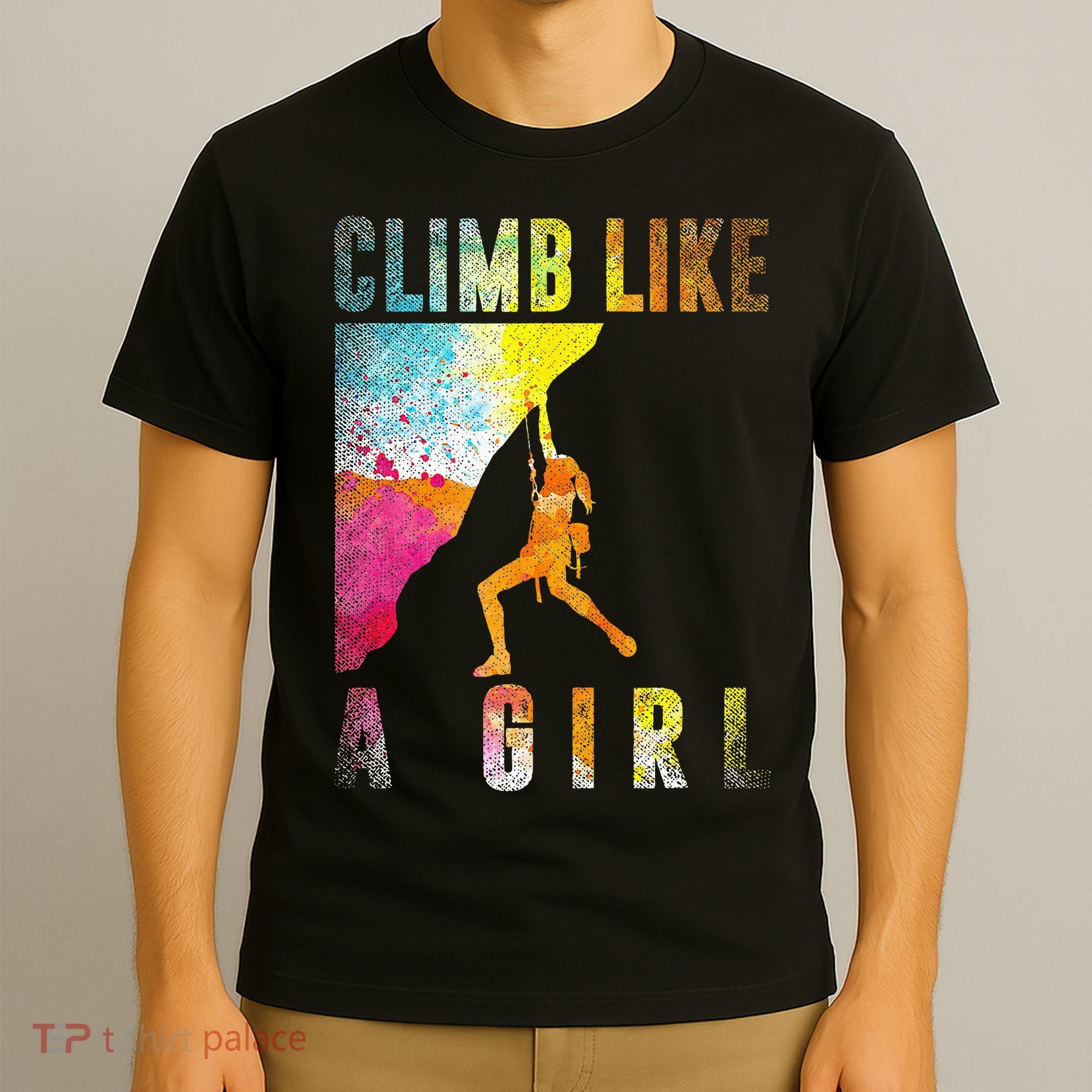 Bouldering Rock Climber Women Kids Rock Climbing T-Shirt