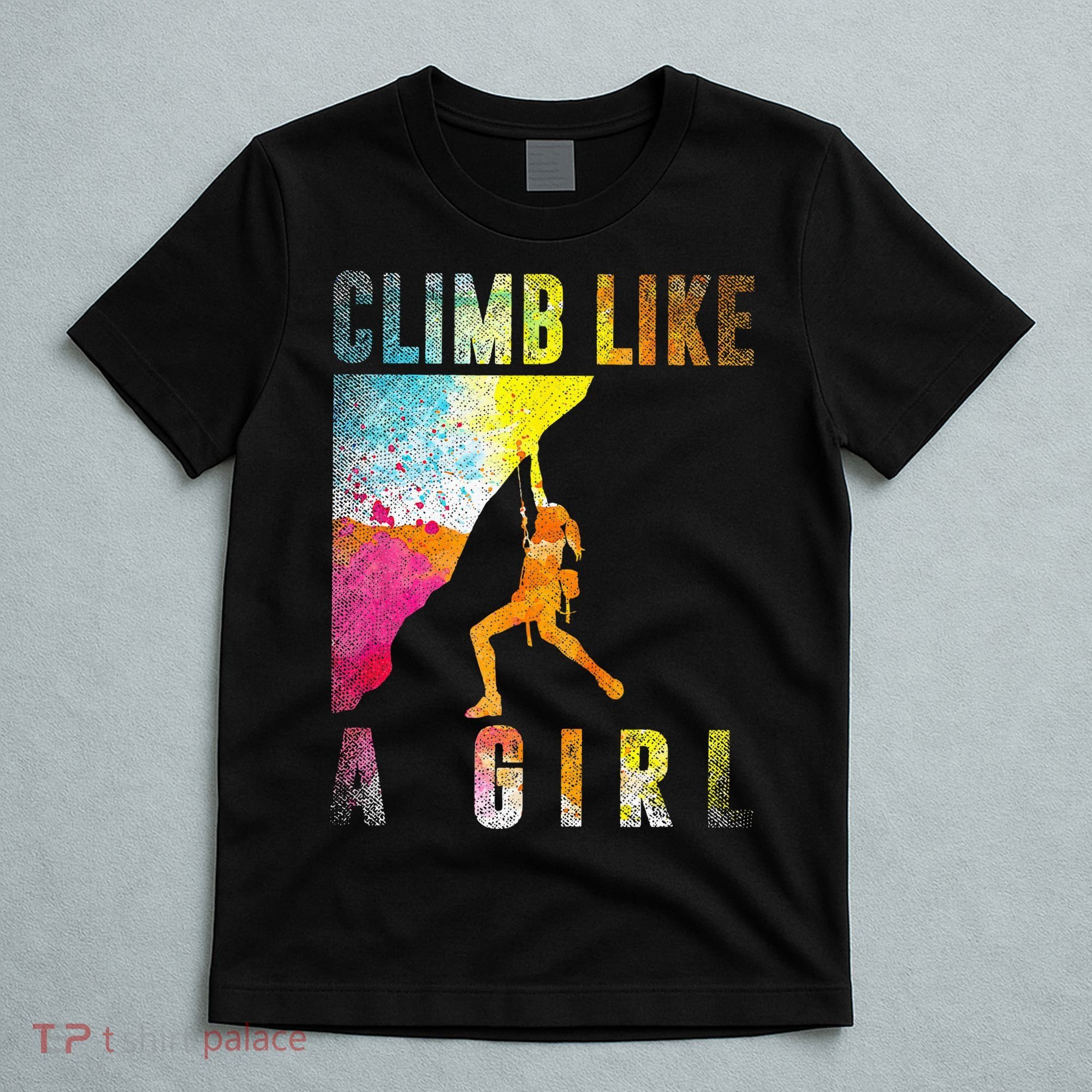 Bouldering Rock Climber Women Kids Rock Climbing T-Shirt