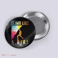 Bouldering Rock Climber Women Kids Rock Climbing Button thumb 0