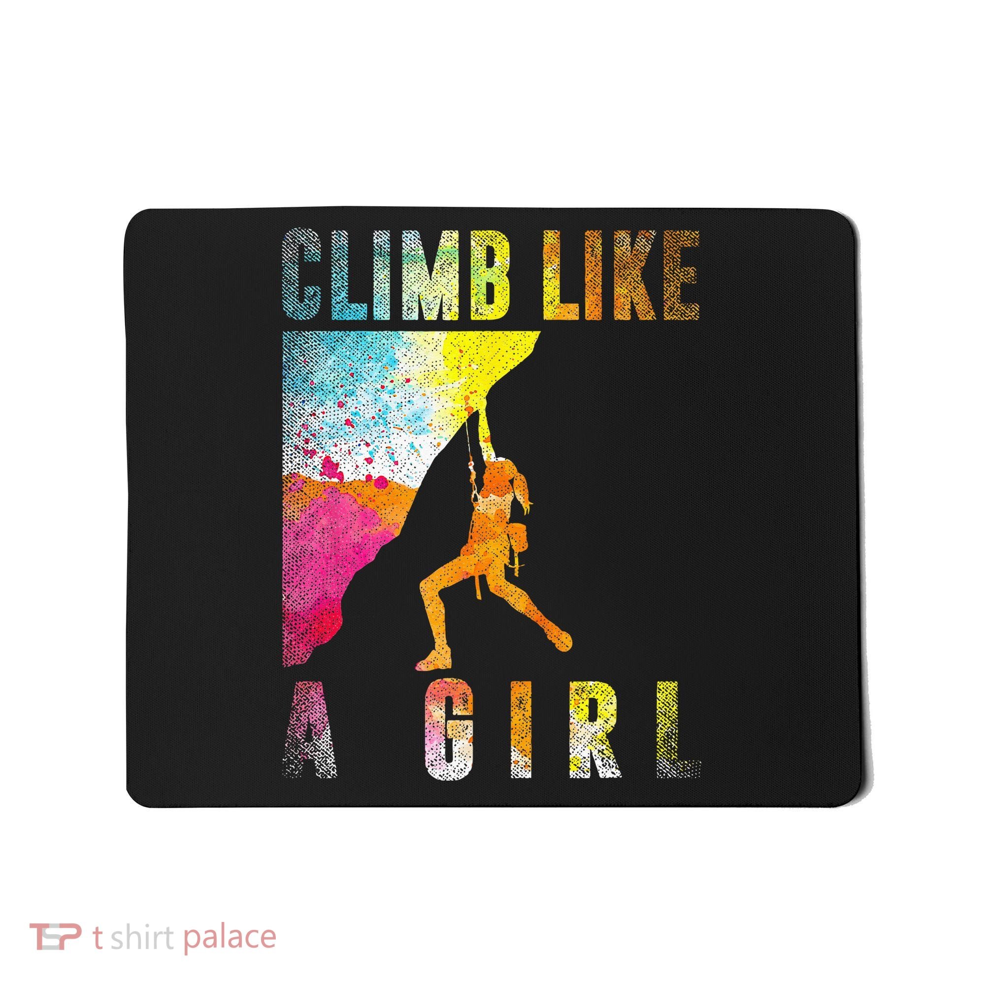Bouldering Rock Climber Women Kids Rock Climbing Mousepad
