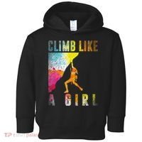 Bouldering Rock Climber Women Kids Rock Climbing Toddler Hoodie thumb 0