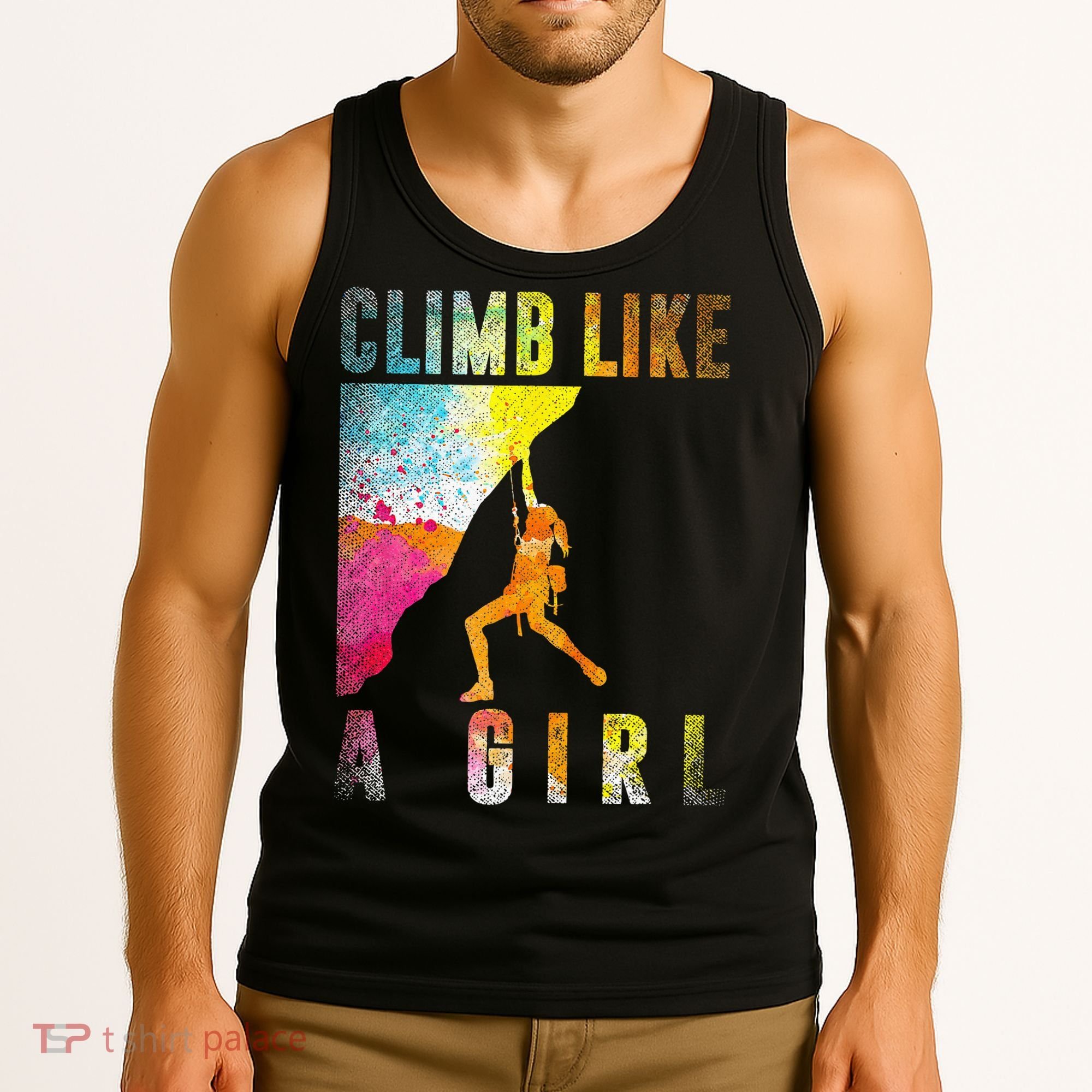 Bouldering Rock Climber Women Kids Rock Climbing Tank Top
