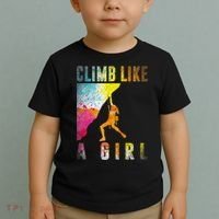 Bouldering Rock Climber Women Kids Rock Climbing Toddler T-Shirt thumb 2