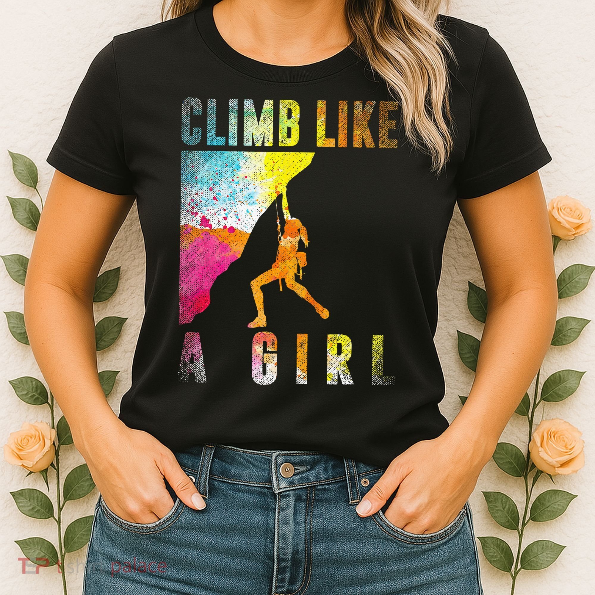 Bouldering Rock Climber Women Kids Rock Climbing Women's T-Shirt