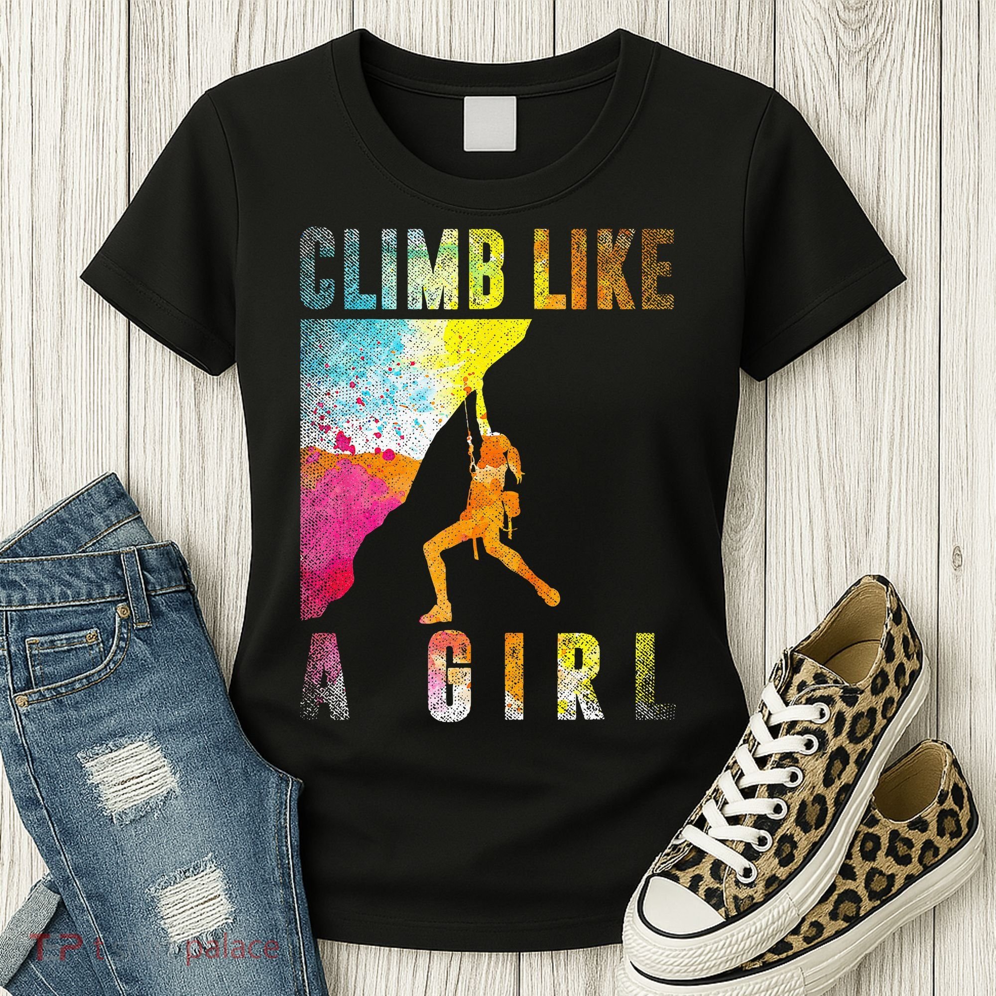 Bouldering Rock Climber Women Kids Rock Climbing Women's T-Shirt