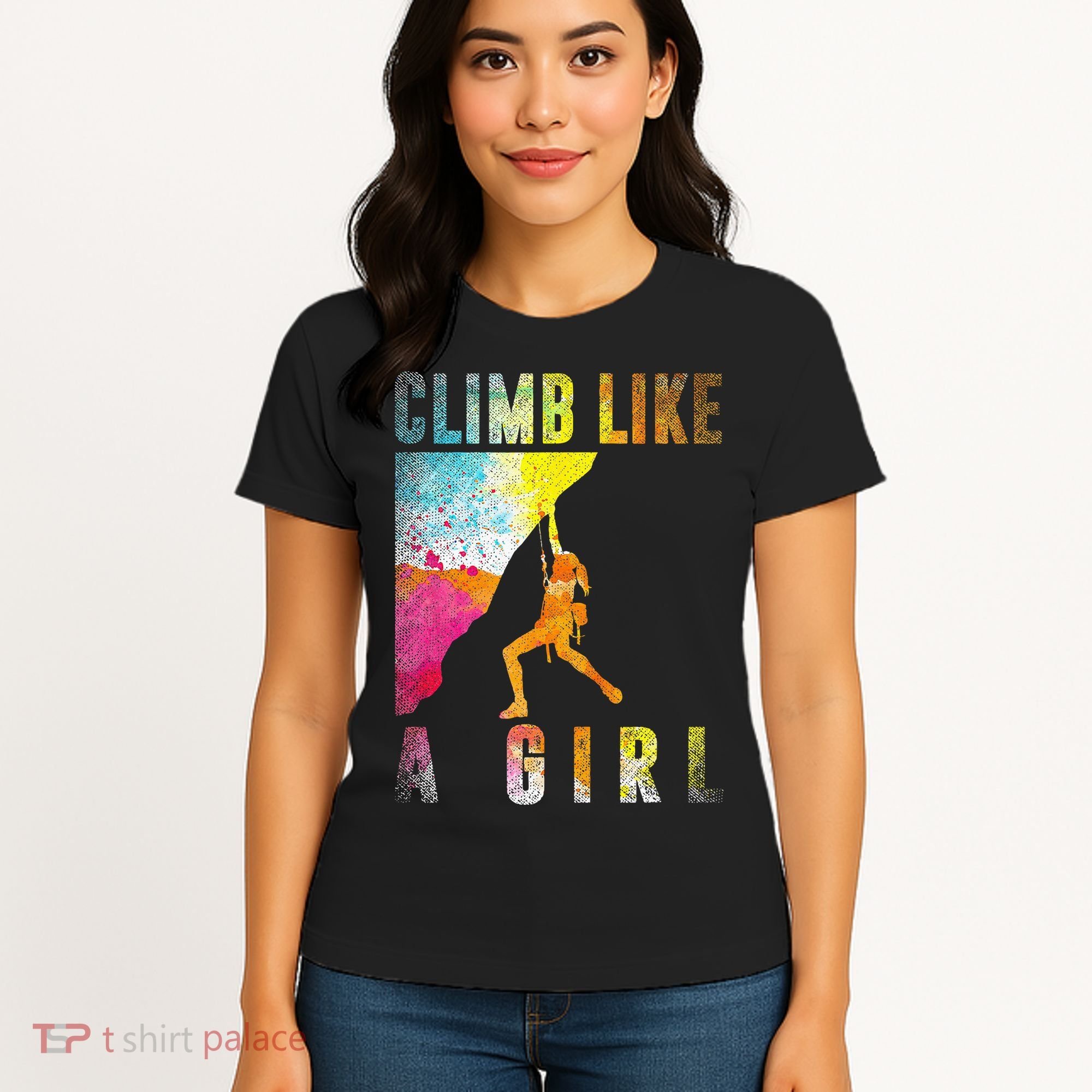 Bouldering Rock Climber Women Kids Rock Climbing Women's T-Shirt