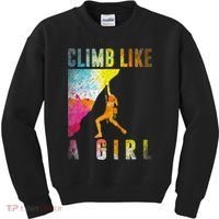 Bouldering Rock Climber Women Kids Rock Climbing Kids Sweatshirt thumb 0