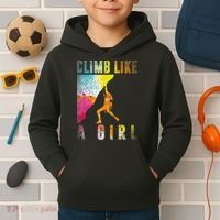 Bouldering Rock Climber Women Kids Rock Climbing Kids Hoodie thumb 2