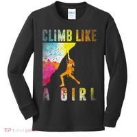 Bouldering Rock Climber Women Kids Rock Climbing Kids Long Sleeve Shirt thumb 0