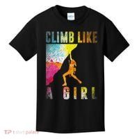Bouldering Rock Climber Women Kids Rock Climbing Kids T-Shirt thumb 0