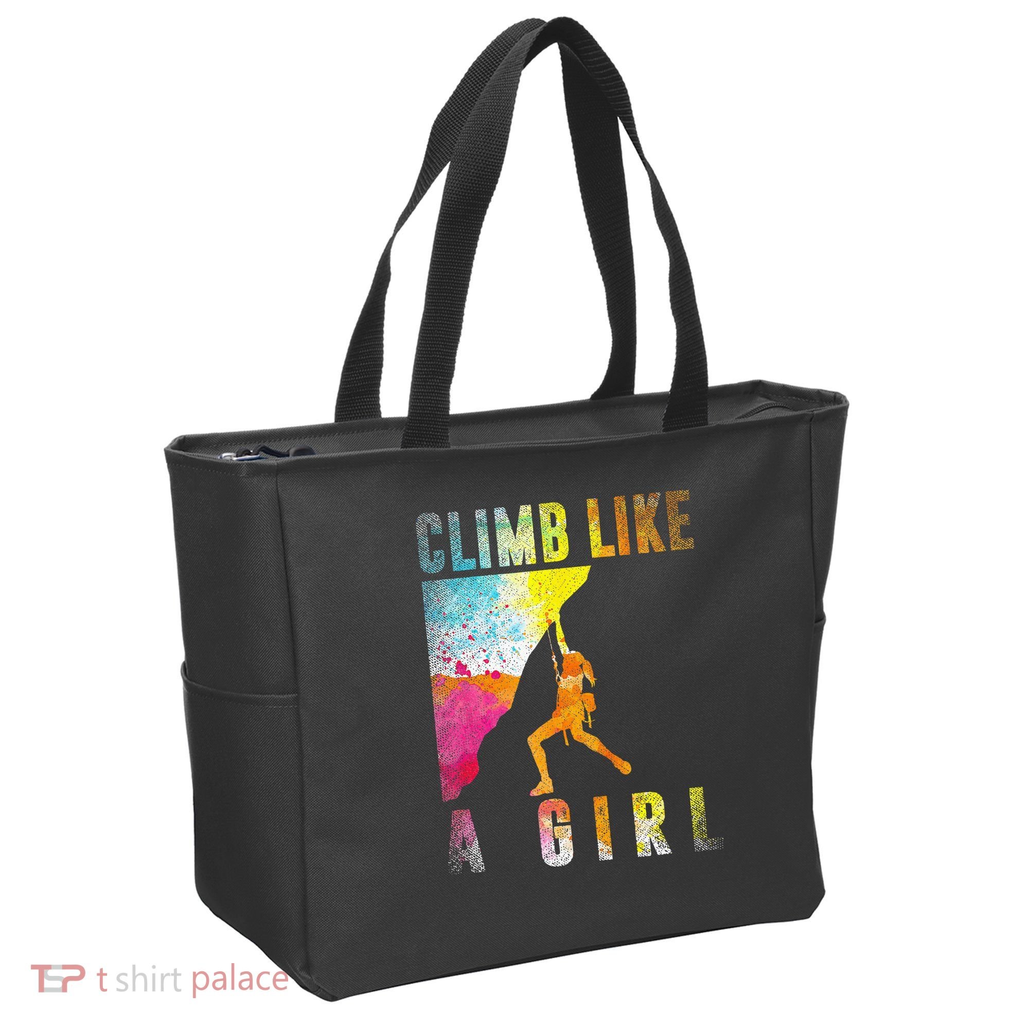 Bouldering Rock Climber Women Kids Rock Climbing Tote Bag