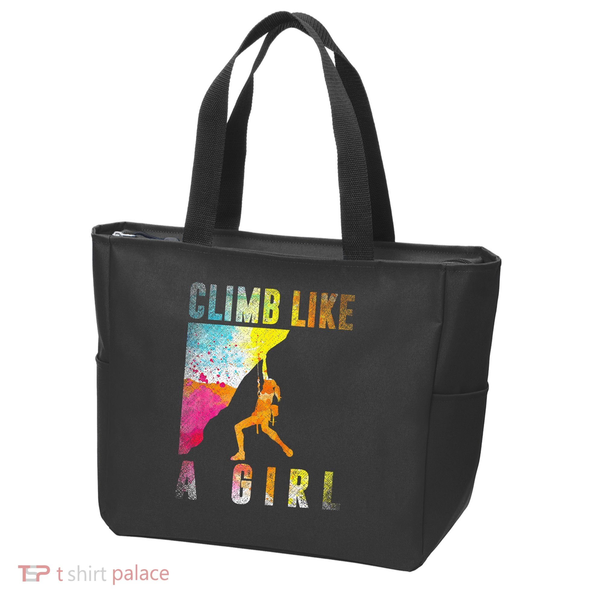 Bouldering Rock Climber Women Kids Rock Climbing Tote Bag