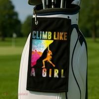 Bouldering Rock Climber   Golf Towel thumb 2