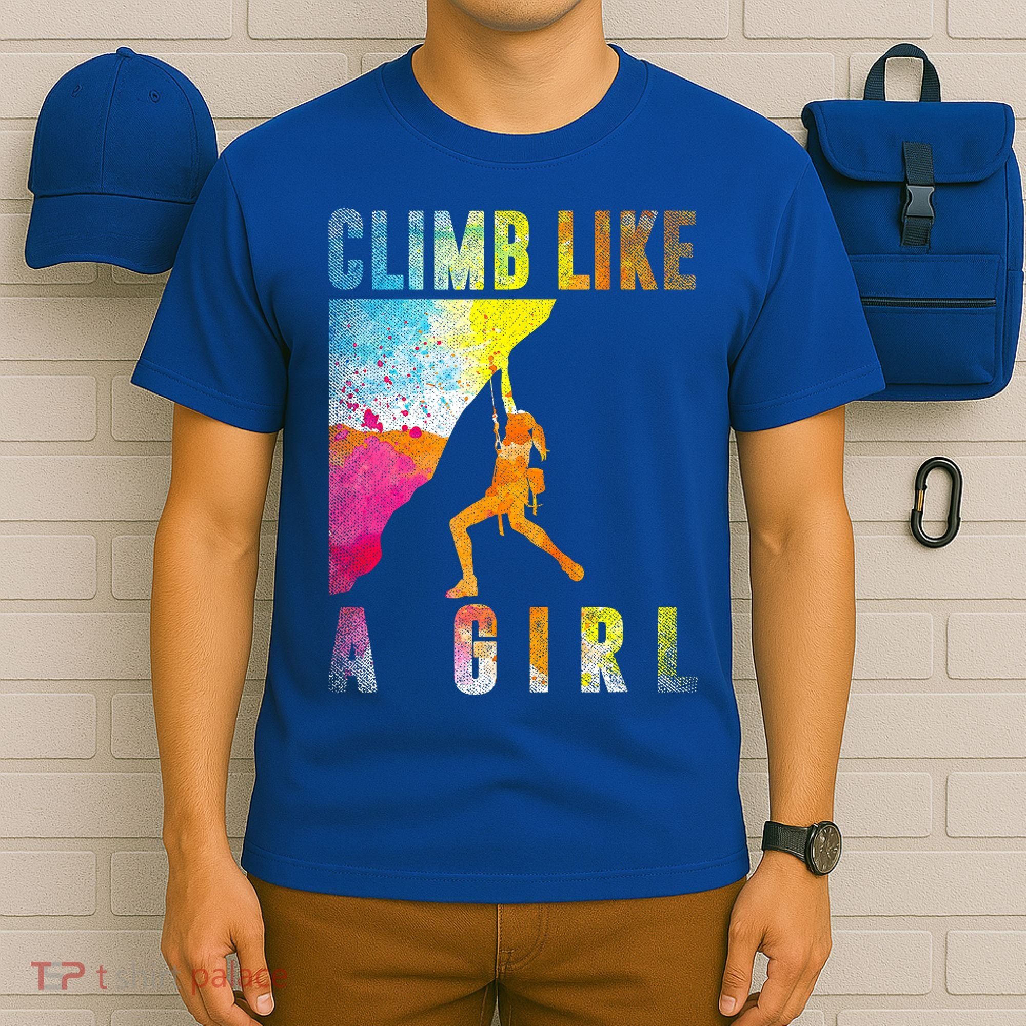 Bouldering Rock Climber   T-Shirt