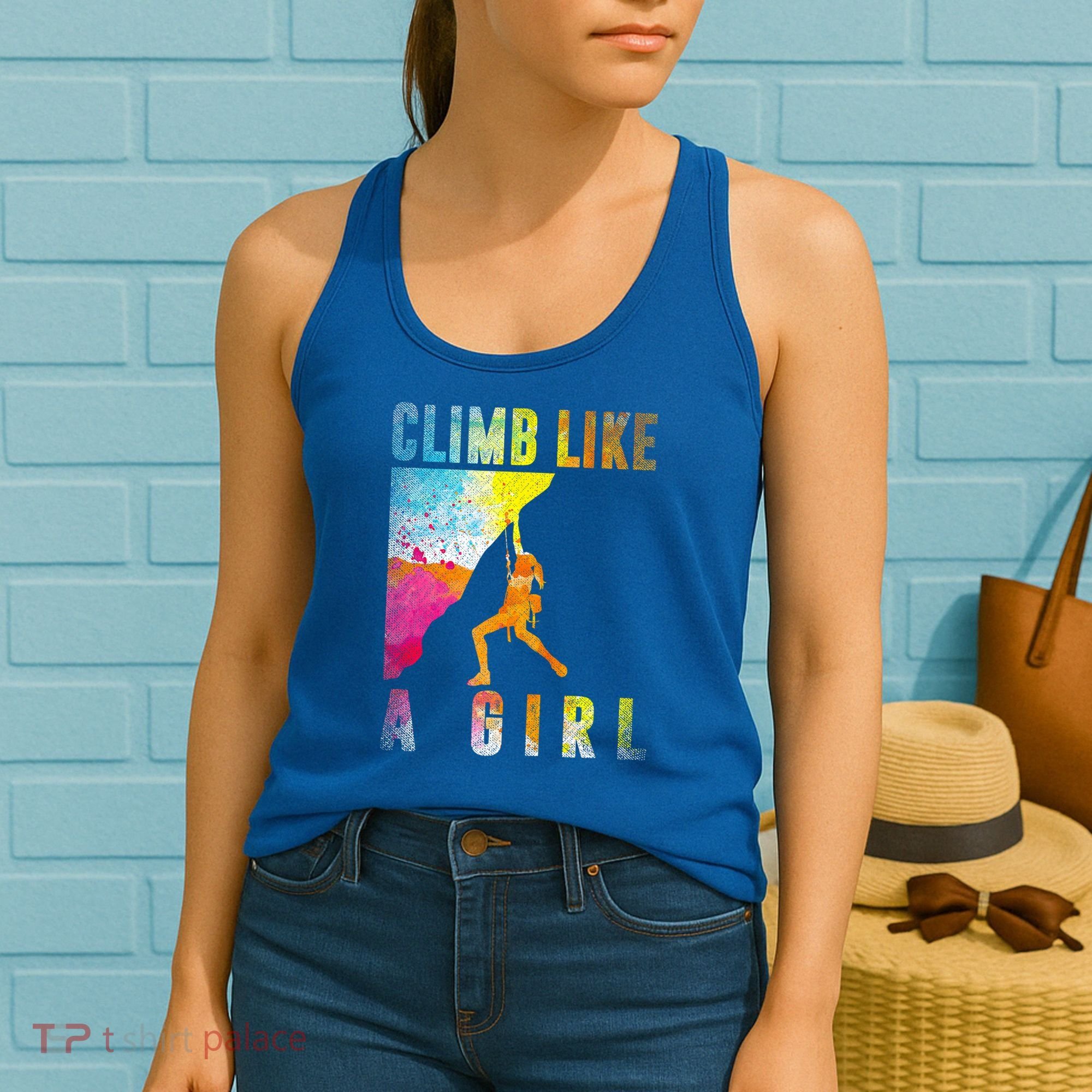 Bouldering Rock Climber   Women's Tank Top