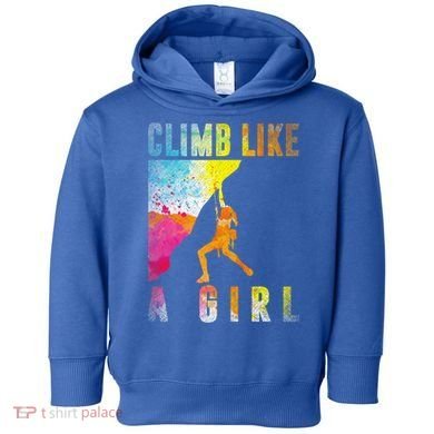 Bouldering Rock Climber   Toddler Hoodie