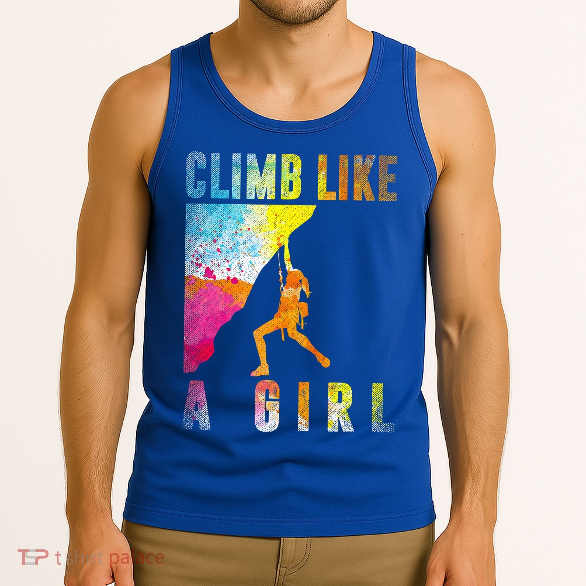 Bouldering Rock Climber   Tank Top