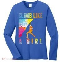 Bouldering Rock Climber   Women's Long Sleeve Shirt thumb 0