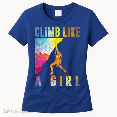 Bouldering Rock Climber   Women's T-Shirt