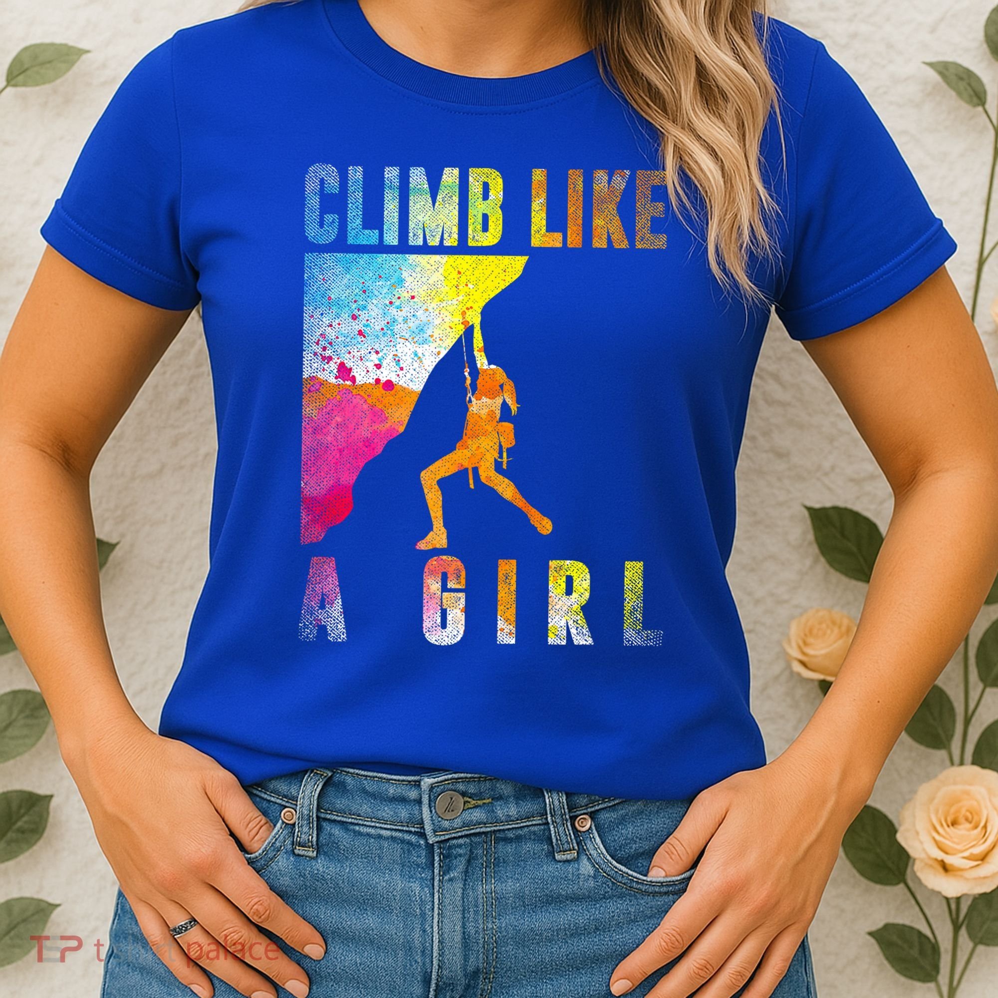 Bouldering Rock Climber   Women's T-Shirt