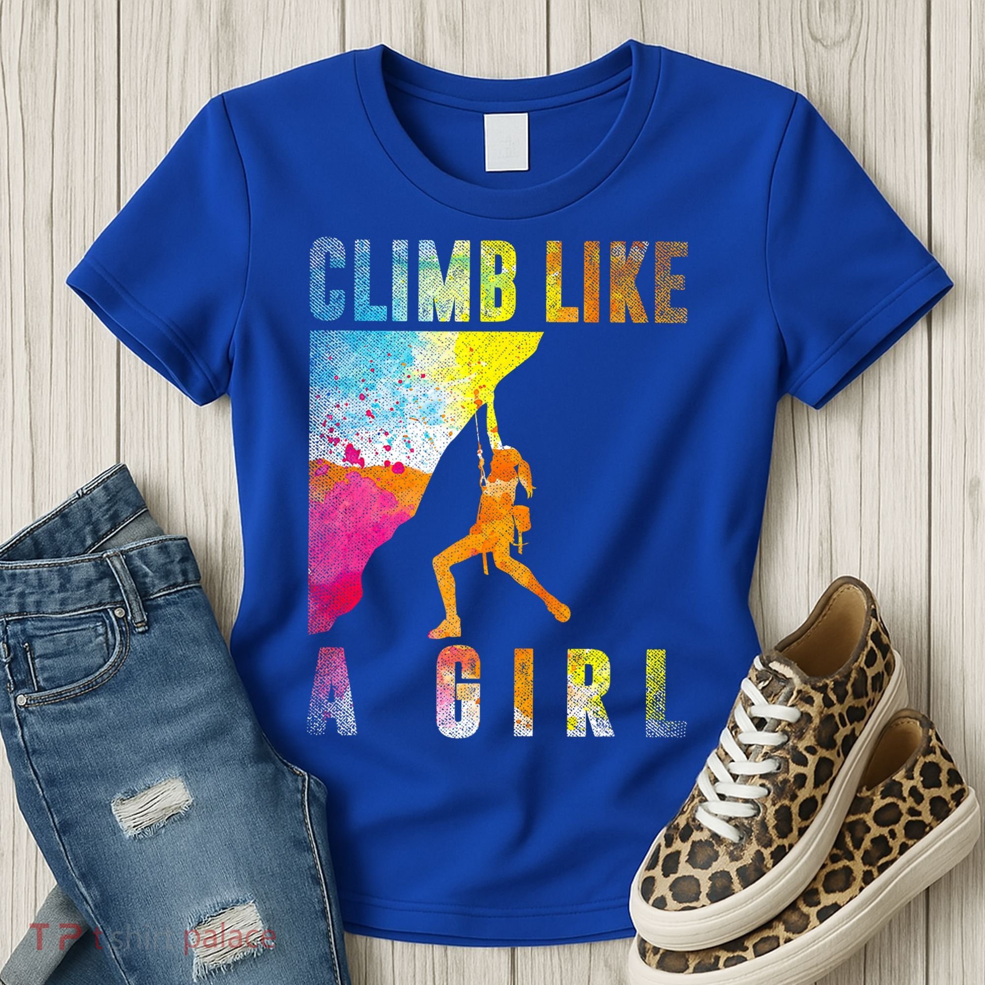 Bouldering Rock Climber   Women's T-Shirt