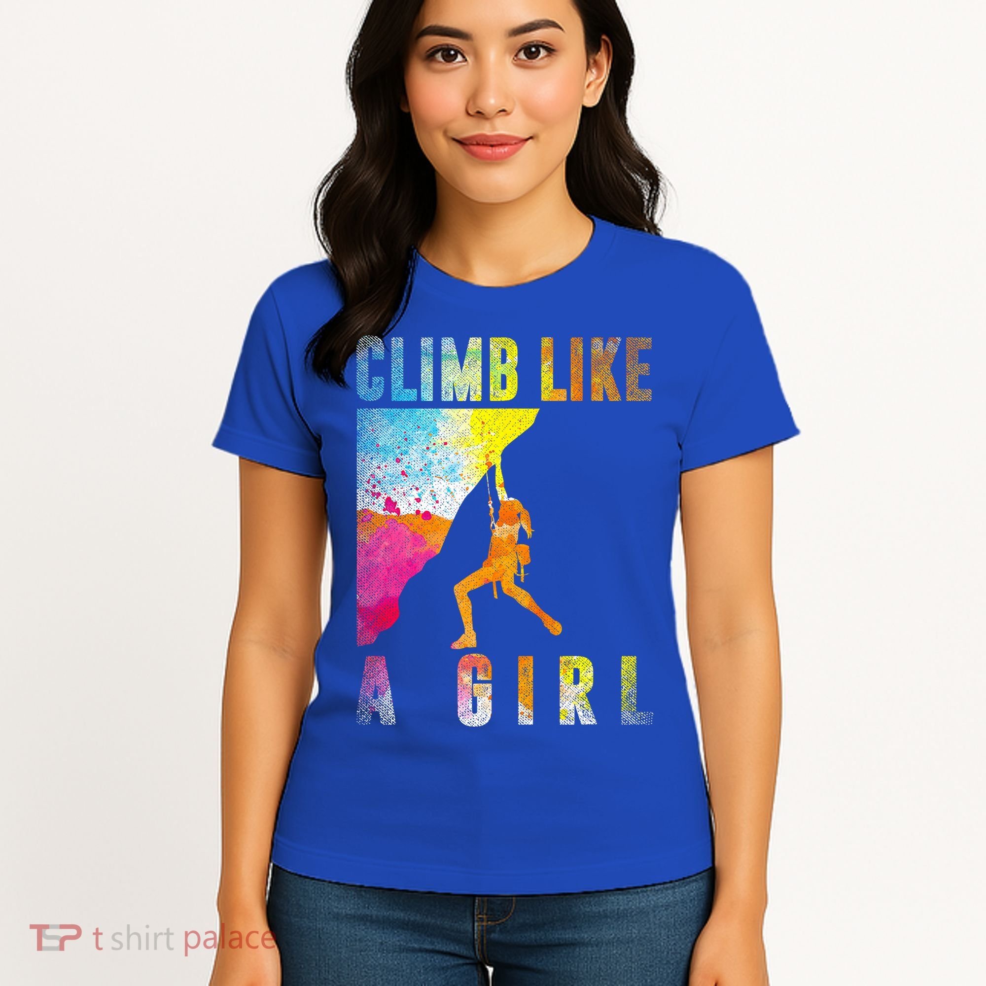 Bouldering Rock Climber   Women's T-Shirt