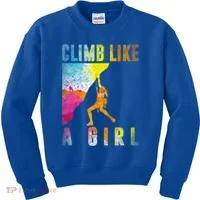 Bouldering Rock Climber   Kids Sweatshirt thumb 0