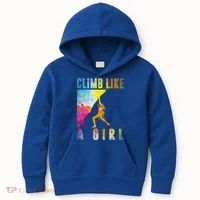 Bouldering Rock Climber   Kids Hoodie thumb 0