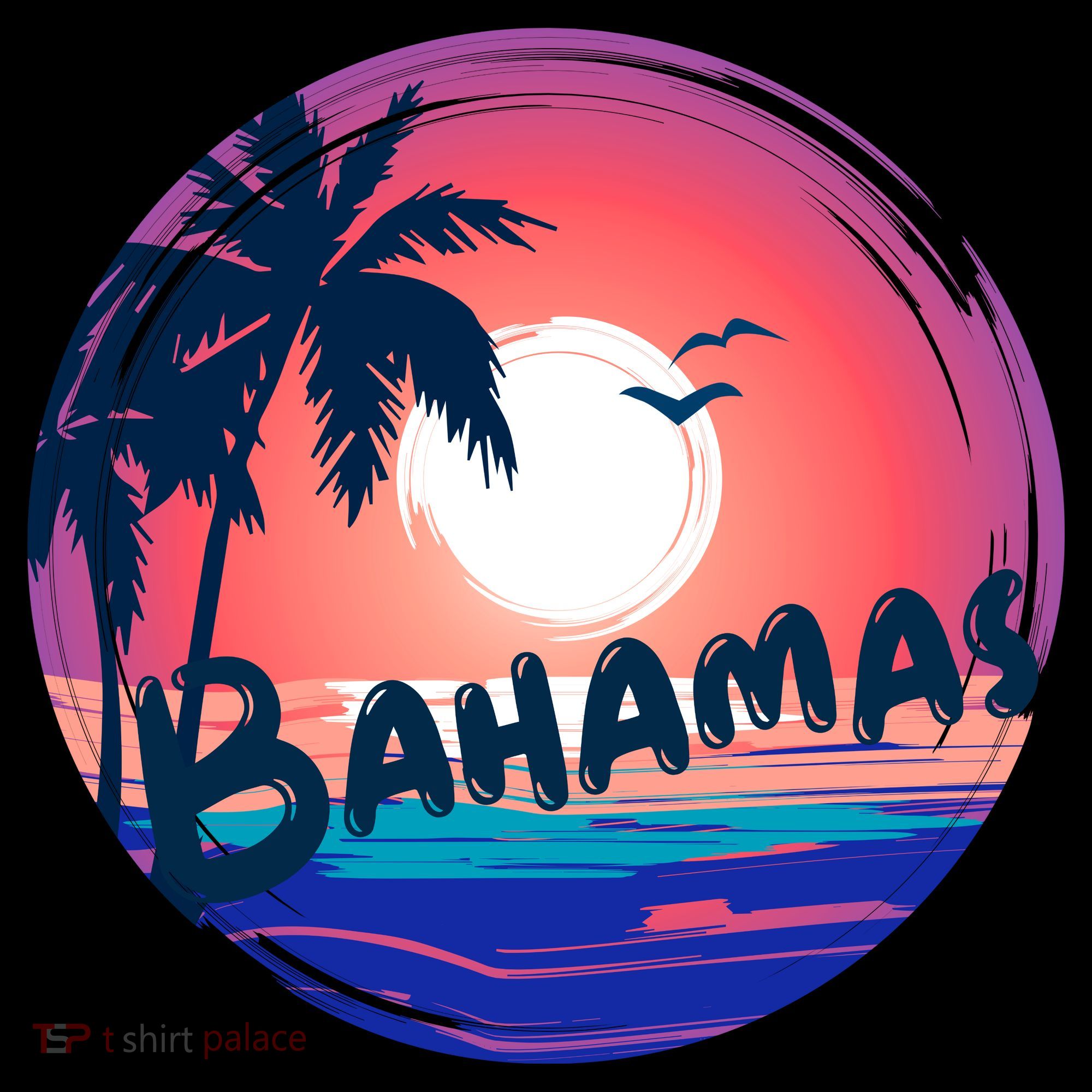 Bahamas Retro Circle Toddler Hoodie