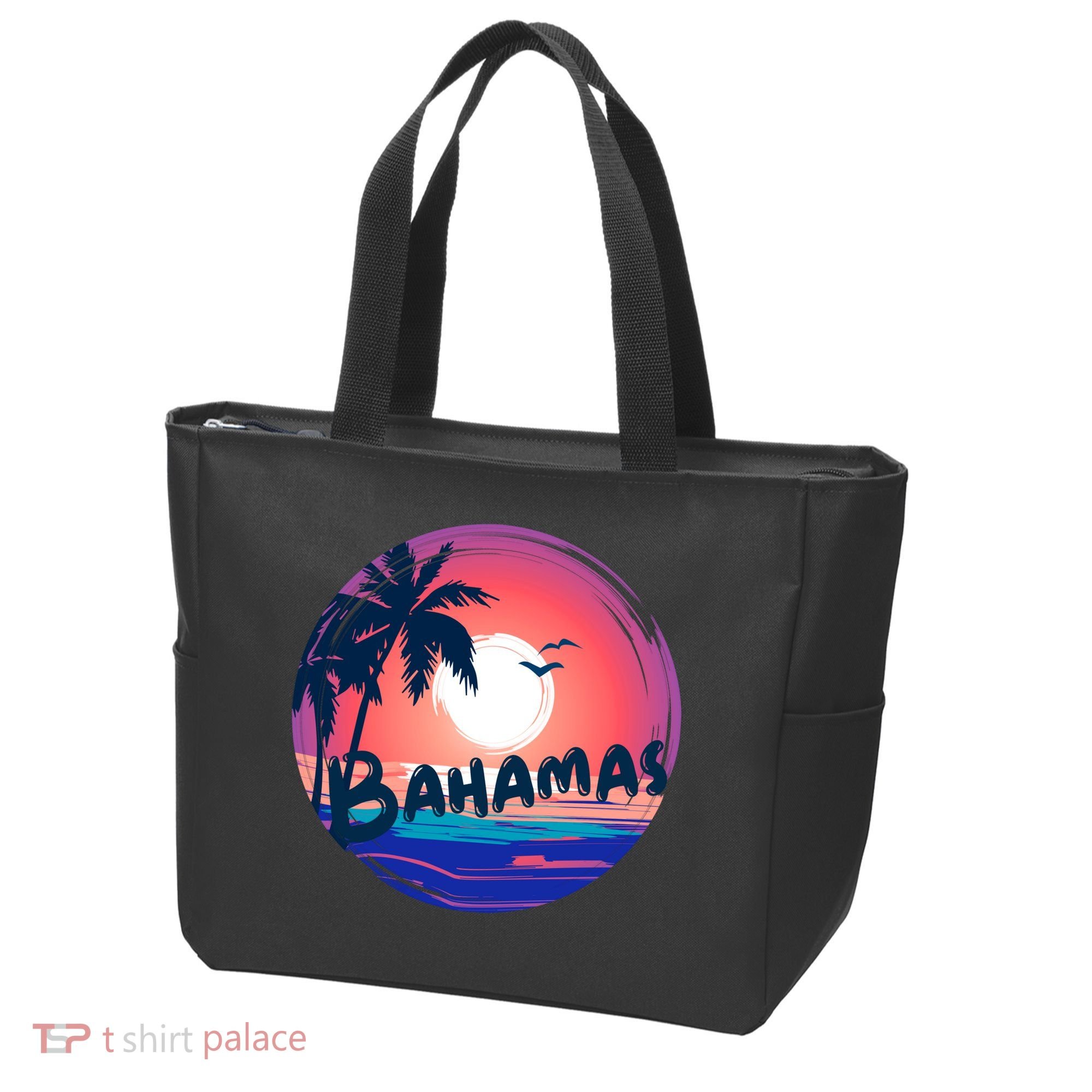 Bahamas Retro Circle Tote Bag