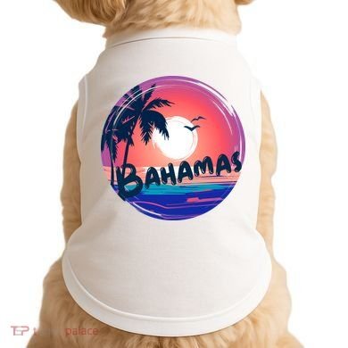 Bahamas Retro Circle Doggie Tank