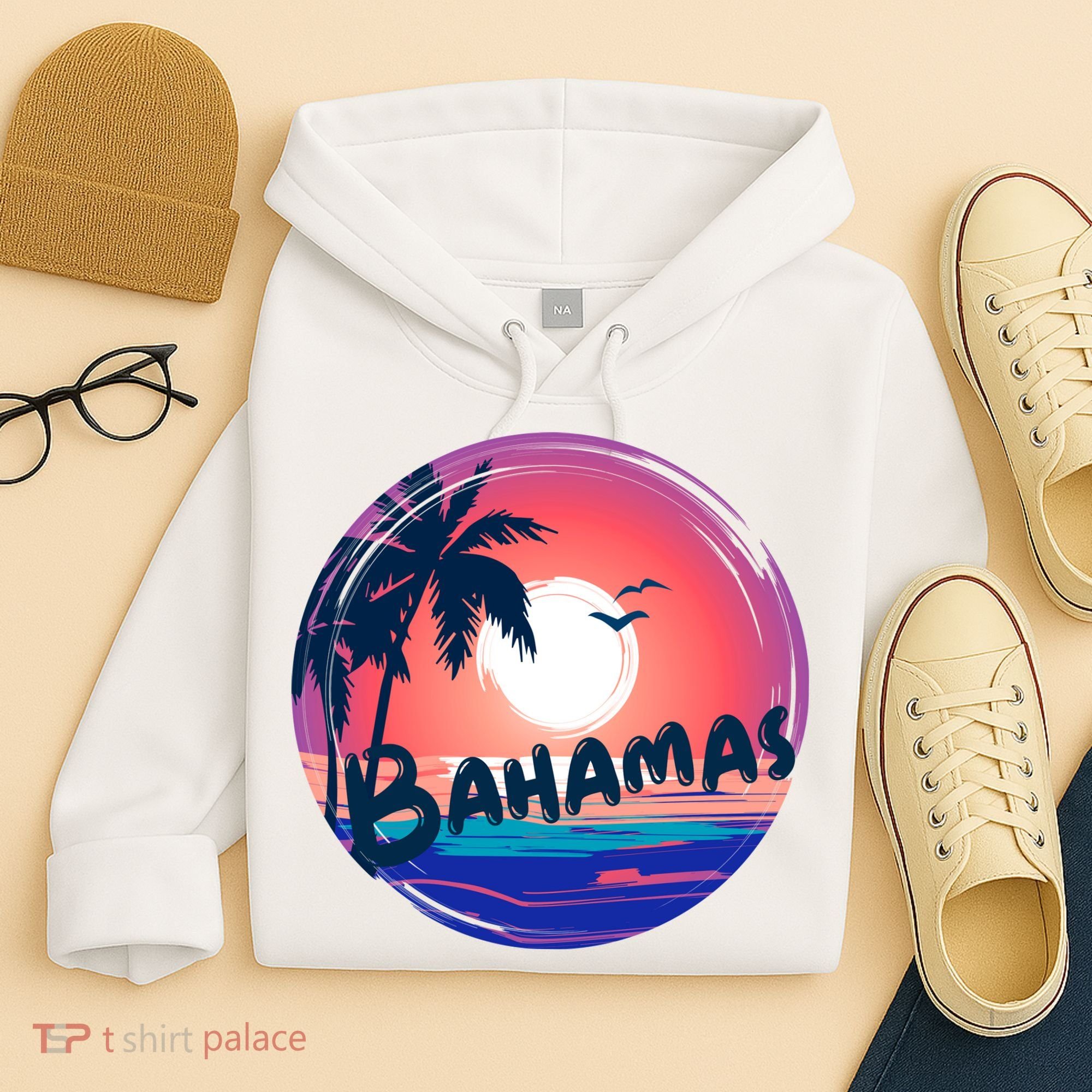 Bahamas Retro Circle Hoodie
