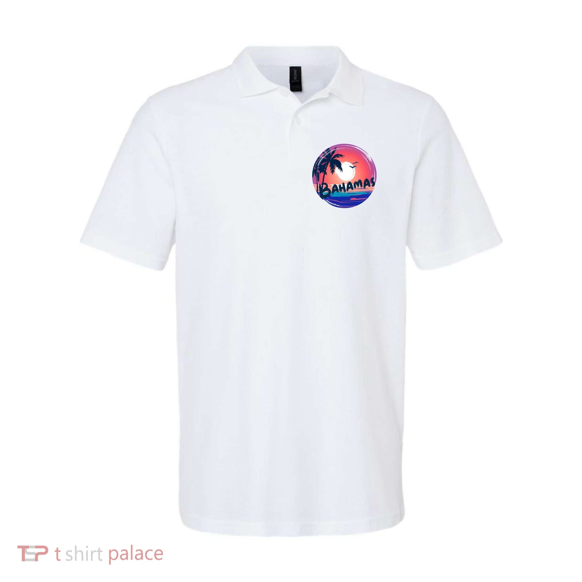 Bahamas Retro Circle Polo