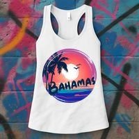 Bahamas Retro Circle Women's Tank Top thumb 3
